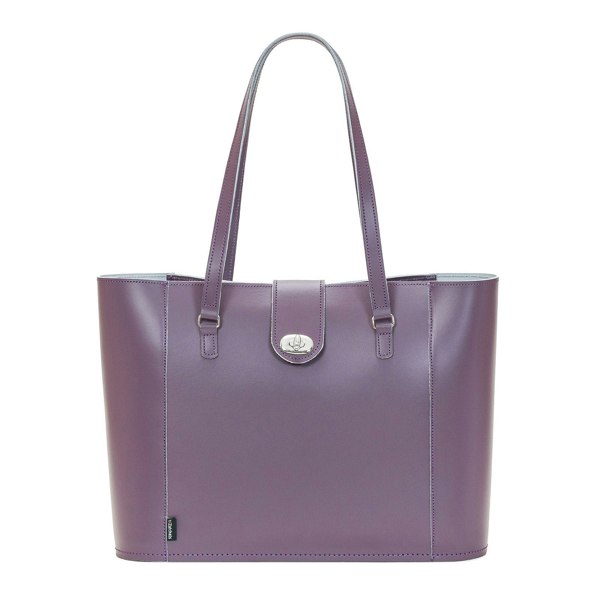 Zatchels Handmade Leather Twist Lock Shopper - Nile