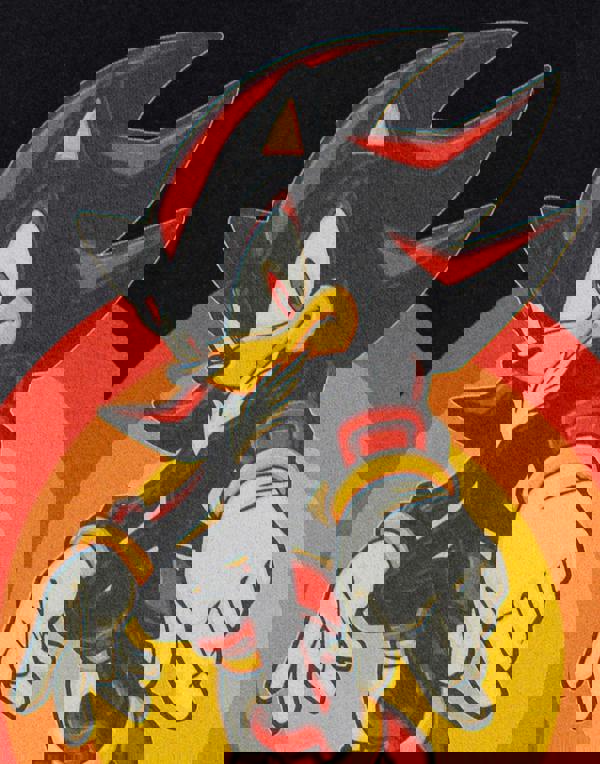 Sonic the Hedgehog Boys Black Shadow Rings Short Sleeved T-Shirt