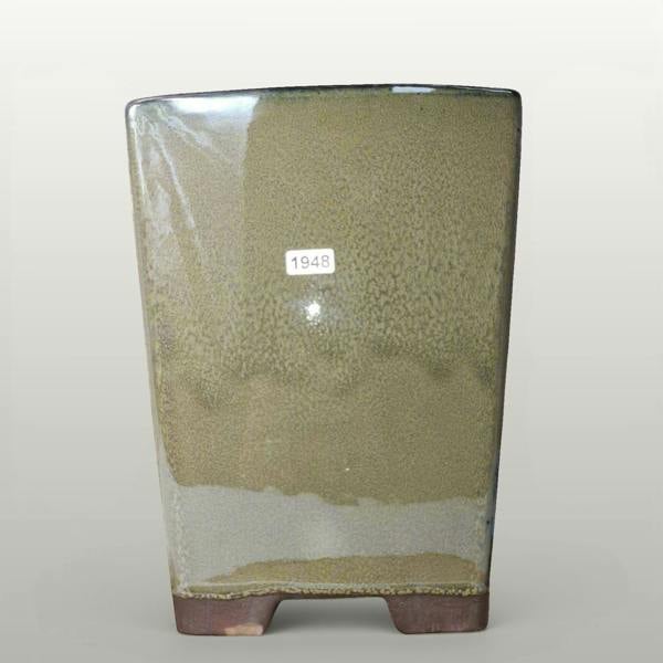 18cm Glazed Bonsai Pot | Cascade | 18cm x 24cm | Green - Yorkshire Bonsai standardised image 20260605-163132