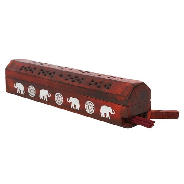 Serano Elephant Wooden Rosewood Incense Box Set