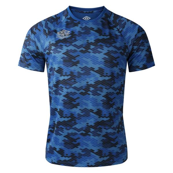 Umbro Mens Pro Training Graphic Camo Jersey - Classic Blue - 