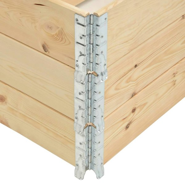 Berkfield Pallet Collars 3 pcs 60x80 cm Solid Pine Wood