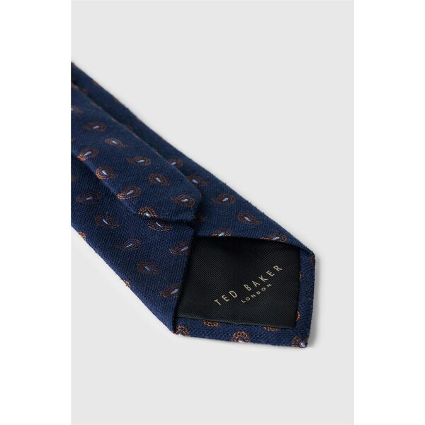 Ted Baker Navy Pine Paisley Boucle Tie