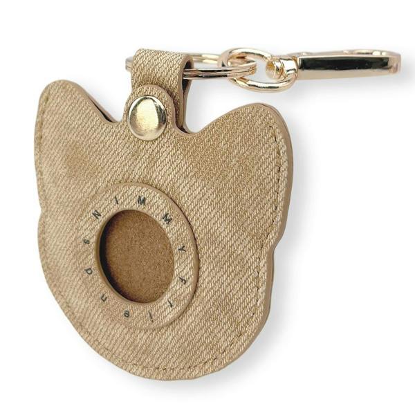 Nimmy Friends Nimmy Big Eye Cute Pet Siamese Cat Face Airtag Keychain Brown -  N-XDY-YSK-026