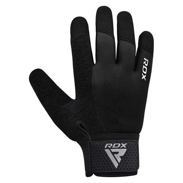 RDX Sports GYM WEIGHT LIFTING GLOVES W1 FULL BLACK PLUS