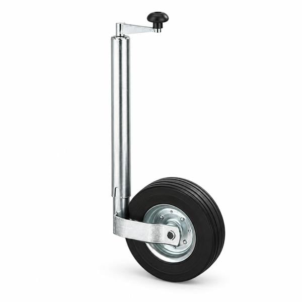 HTD 48mm Jockey Wheel for Trailer Heavy Duty 220mm Rubber Tyre Metal Rim 180kg