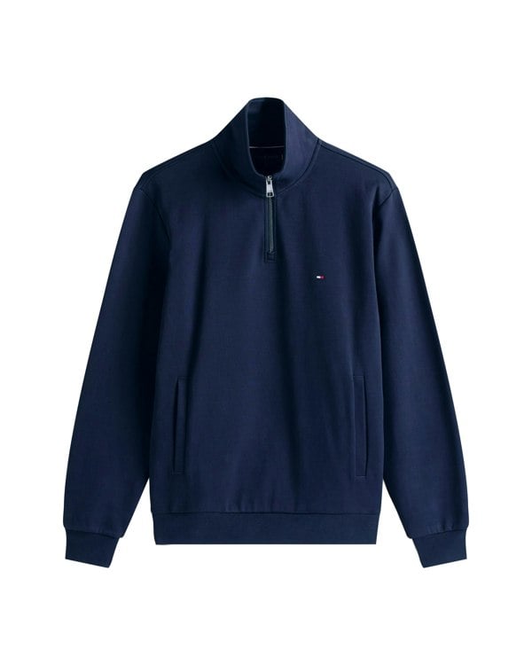 Tommy Hilfiger Essential Intechno Mens Half Zip Sweatshirt - Desert Sky