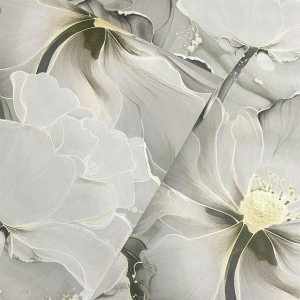 Bliss Floral Grey & Gold Wallpaper image 5