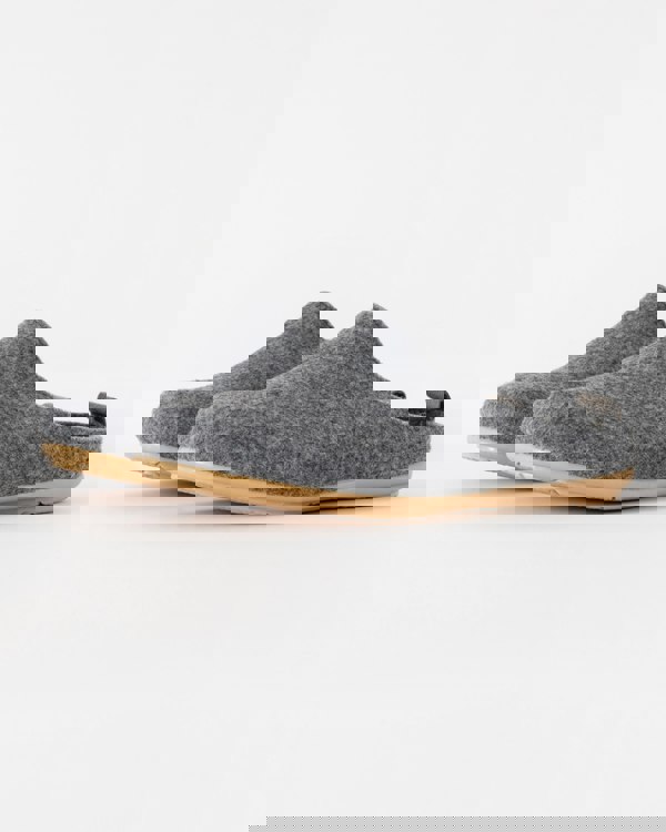 Ilse Jacobsen Snippy Womens Felt Slippers in Grey Wheat