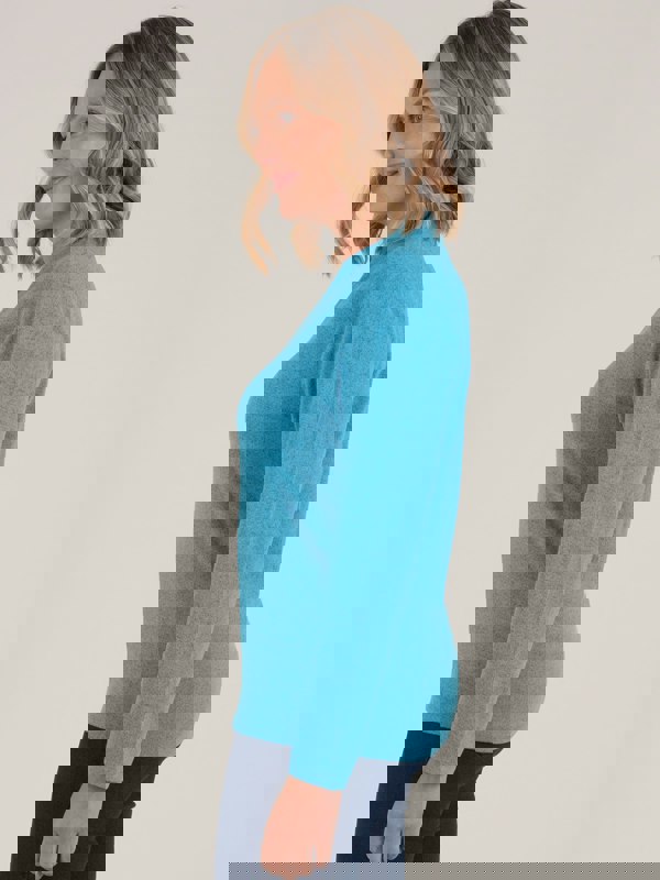PennyPlain Hi Back V Long Sleeve  - Aqua