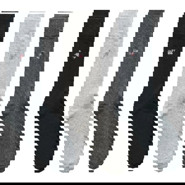 GantSocks 3 - pack3 - Pack Shield Logo Socks, Charcoal MelangeBoxers - and - Briefs.net