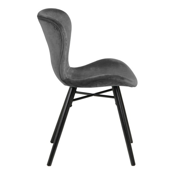 Wyld Haus Set of 2 Acorn Dark Grey Upholstered Dining Chairs