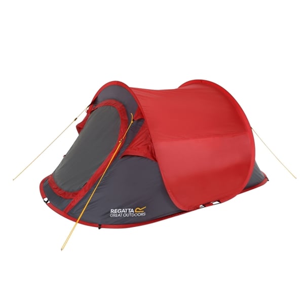 Regatta Great Outdoors Malawi 2 Man Pop Up Festival Tent - Pepper Red / Seal Grey