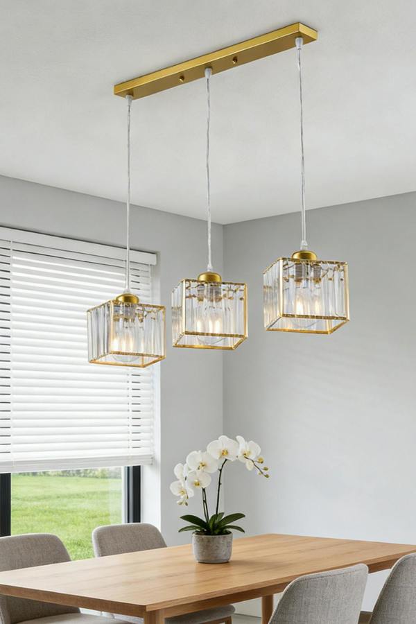 3-Light Crystal Ceiling Pendant Light Chandelier