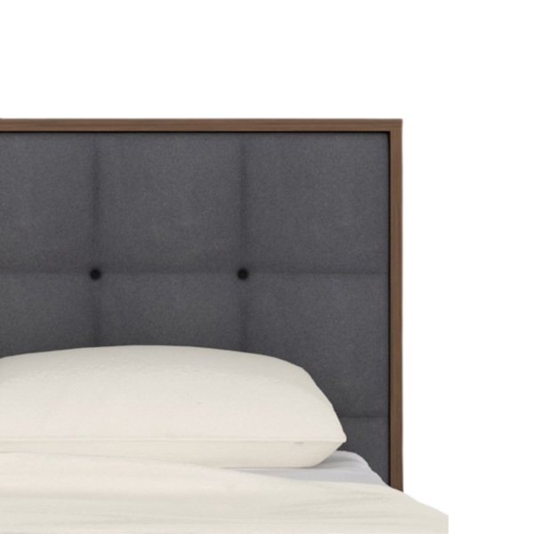 Calla Kingsize Bed - Walnut / Grey