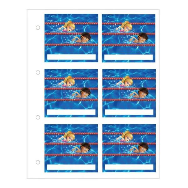 Blue swimmers pool sticker sheet for proud moments medal case