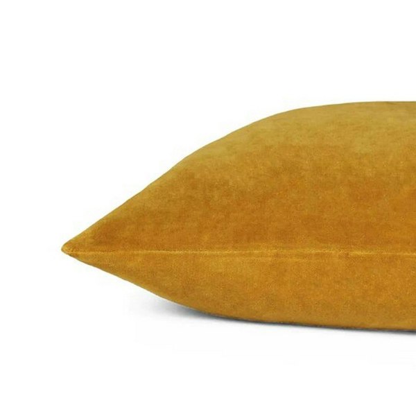 Furn Solo Velvet Square Cushion Cover - Ochre Yellow