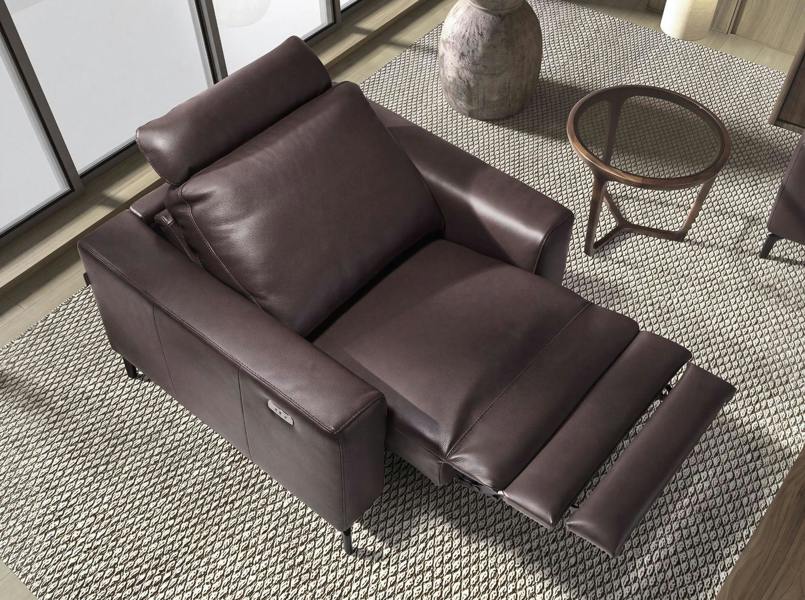 Angel Cerdá Chocolate brown leather recliner armchair 5240