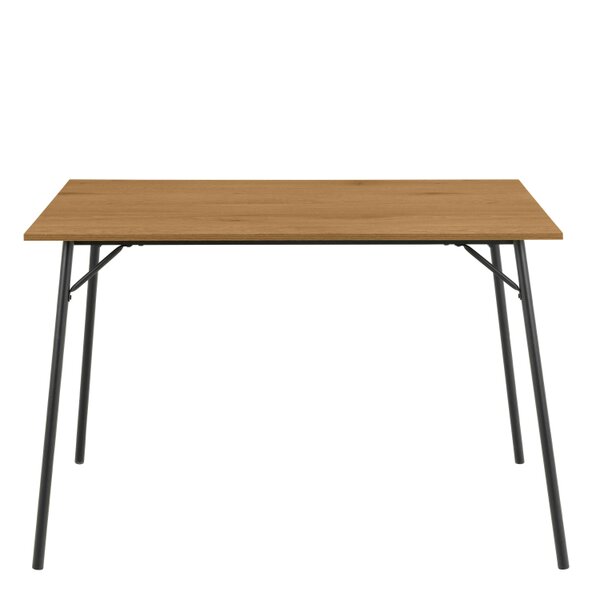 Wyld Haus Belgrade Dining Set Natural Oak and Black Dining Table + 4 Dining Chairs