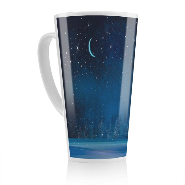 Benjamin Tate Design Night Winter Landscape Dining Latte Mug