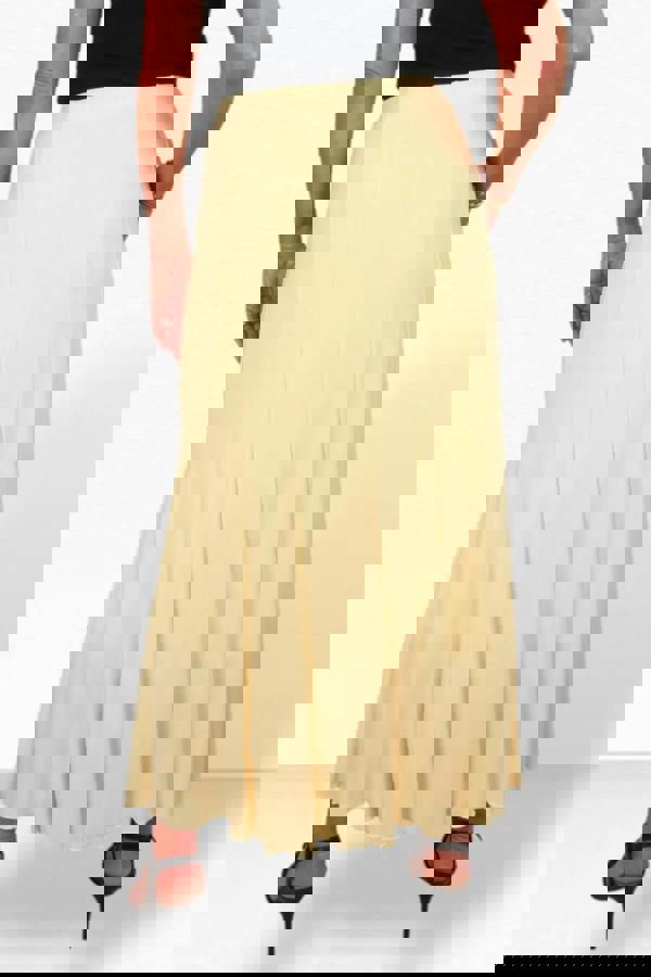 Paulo Due Women's Panelled 38" Elastic Waist Maxi Skirt