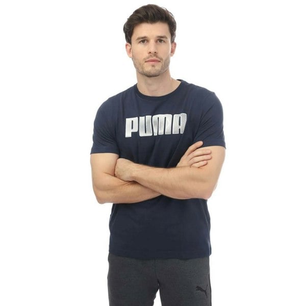 Puma Mens Sportstyle Logo T-Shirt - Navy