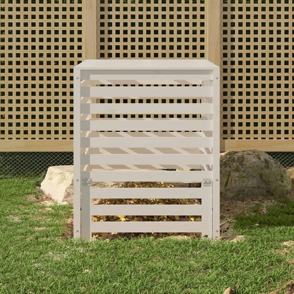 Berkfield Composter White 82.5x82.5x99.5 cm Solid Wood Pine