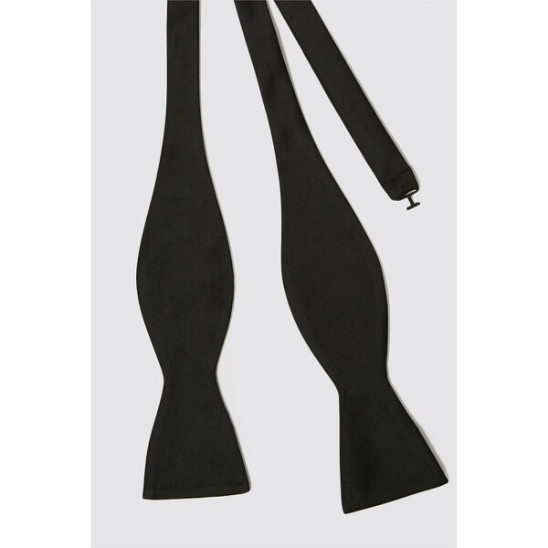 Limehaus Black Satin Self Bow Tie