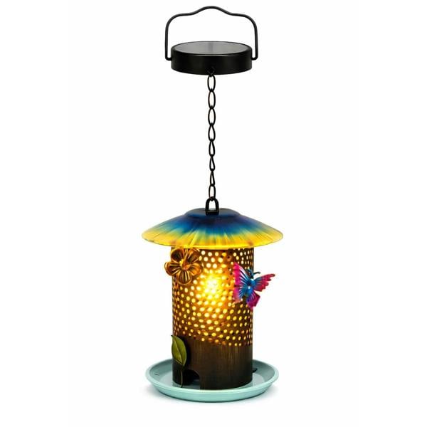 Gardenwize Solar Bird Feeder – Hanging Feeder with LED Light
