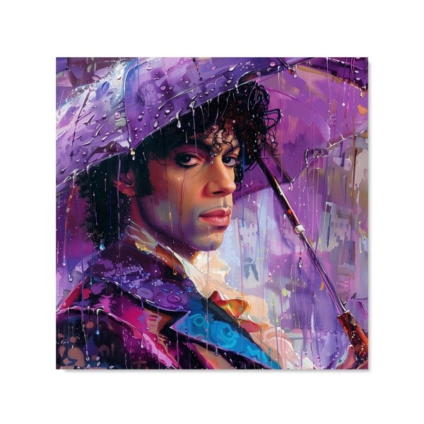 Warren Reed - Designer Purple Rain Tribute to Prince Kitchen Splashback