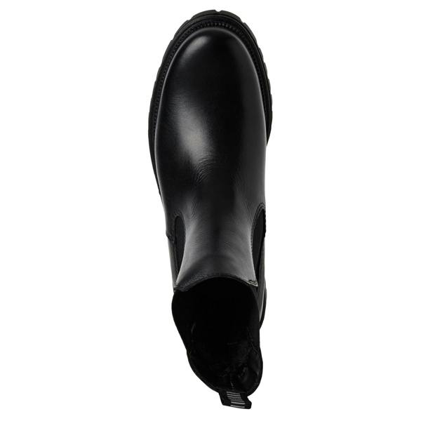 Tamaris Womens Black Leather Classic High Chelsea Ankle Boots