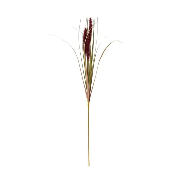 Hill Interiors Triple Grass Artificial Flower - Red