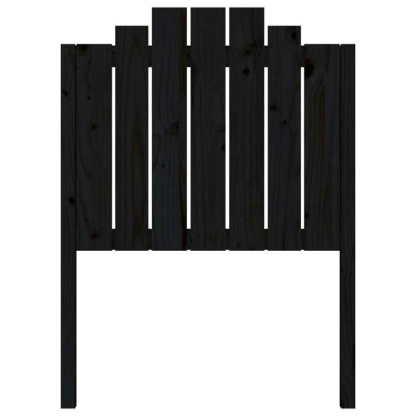 Berkfield Bed Headboard Black 81x4x110 cm Solid Wood Pine