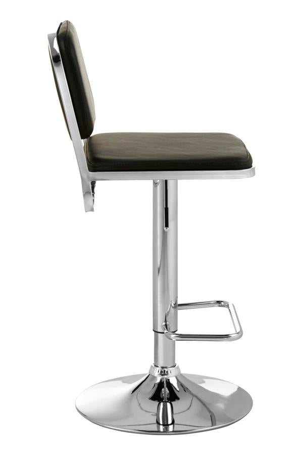 Interiors by Premier Stockholm Black Seat And Chrome Base Bar Stool