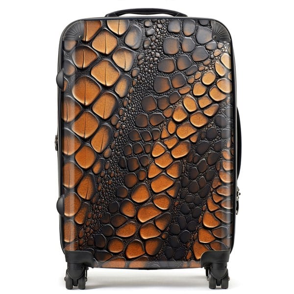 Warren Reed Snakeskin Print Suitcase