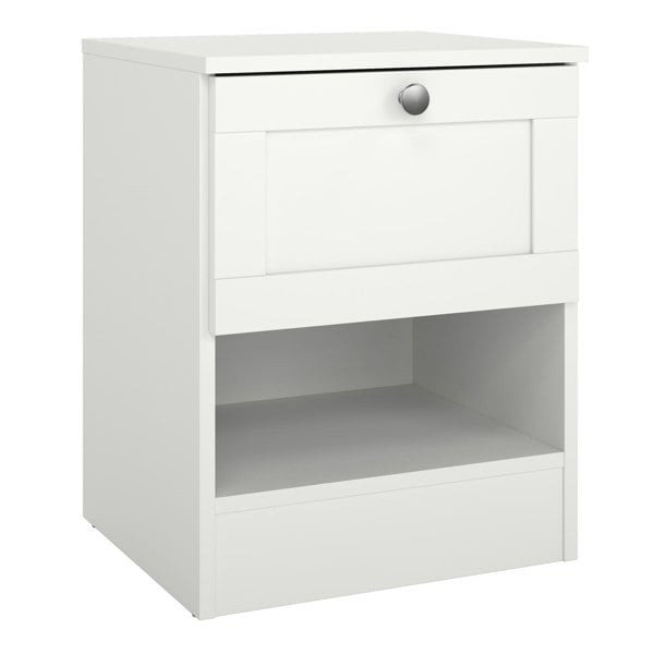 Furniture To Go Brande Nightstand with1 Frame Drawer in White