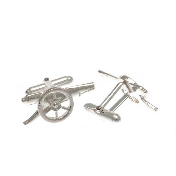 Arsenal FC Cannon Sterling Silver Cufflinks - Silver