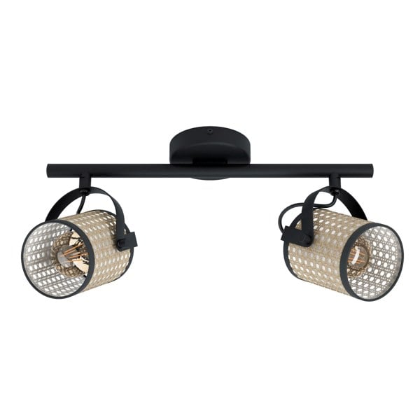 EGLO 2 Set Ceiling Light E27 Black RUSCOMB