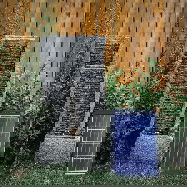 50CM H Slate Effect Modern Waterfall Ornament Garden Water Feature Cascading Tiered Water Fountains Living and Home