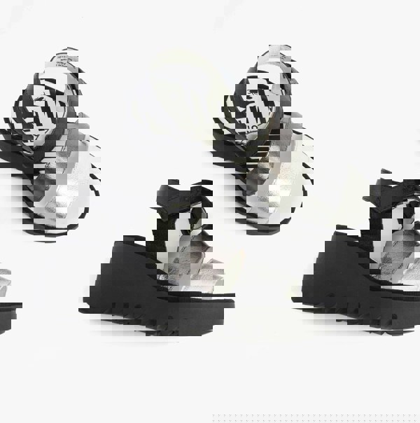 Fly London BEXY575FLY Womens Sandals Silver/Graphite/Black