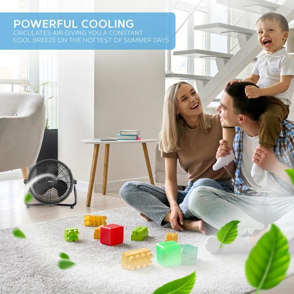 Air Pro 14" Floor Fan - Powerful Air Cooling Fan With 3 Speed Settings