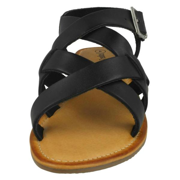 Leather Collection Ladies Leather Collection Buckle Slingback Sandals F00229