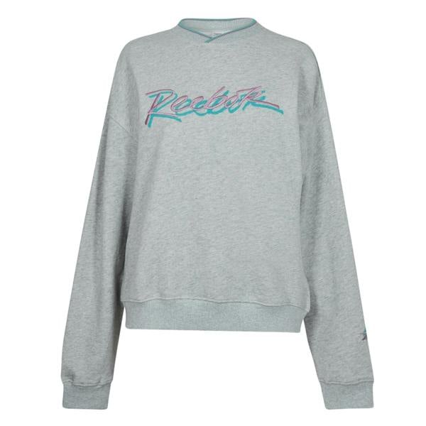 Reebok Womens/Ladies Crop Sweatshirt - Light Grey Heather - 
