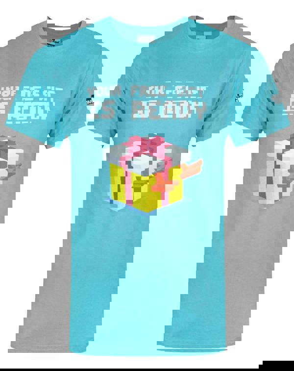 Crossy Road Mens Blue Free Gift Placement Print Short Sleeved T-Shirt