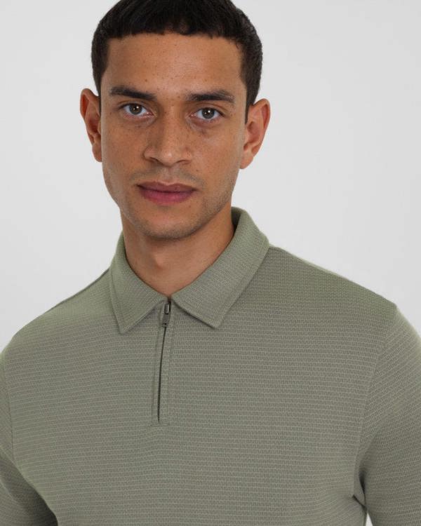 Steel & Jelly Hatton - Mini Geo Jacquard Polo Shirt
