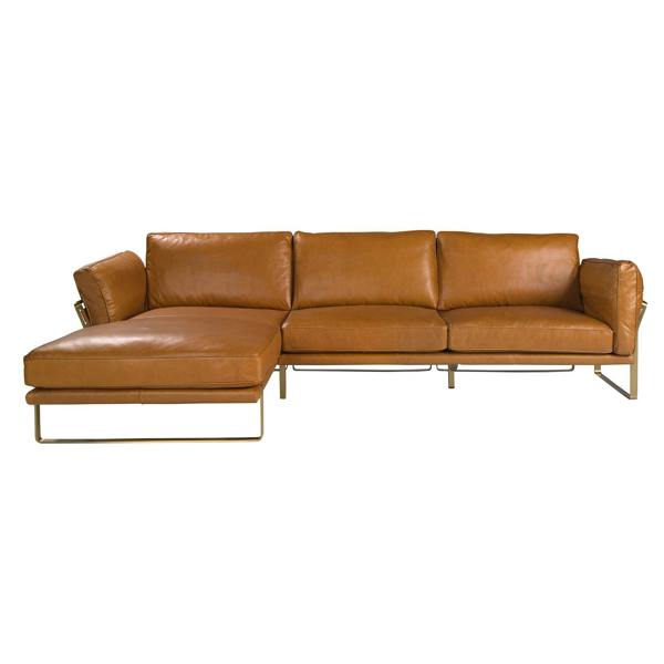 Angel Cerdá Corner sofa in camel leather 6231/6232