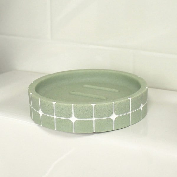Showerdrape Mosaica Pistachio Green Soap Dish
