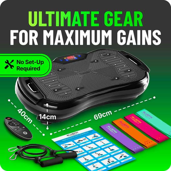 Bluefin Fitness Ultra Slim Plus Dual Workout Vibration Plate