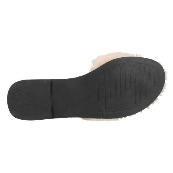 Savannah Ladies Savannah Flat All Fur Slider Mules F00090