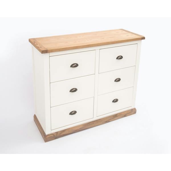 Cabinet Bits Tropea 6 Drawer Chest of Drawers Brass Cup Handle